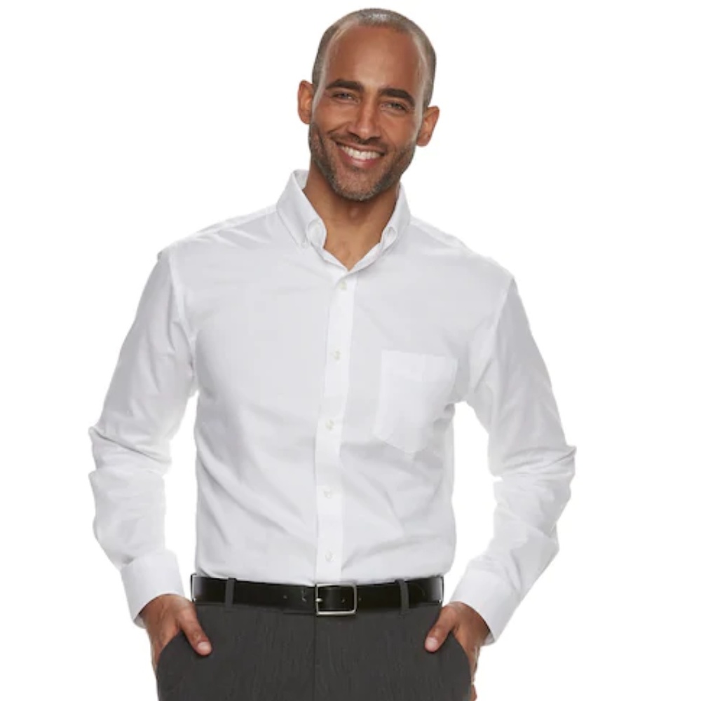 Croft's & Barrow White Long Sleeve Button Shirt